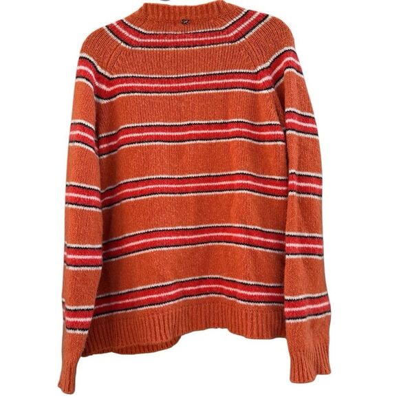 For love & Lemons Charlie Striped Alpaca Cardigan Button Up Sweater Size XL - Picture 8 of 11